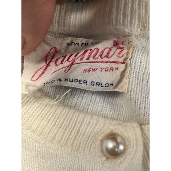 Vintage 50s/60s Woman's Sequin Cardigan Sweater By‎ Jaymar Knitwear New York Sm - Picture 4 of 16